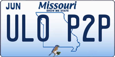 MO license plate UL0P2P