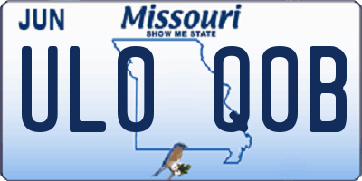 MO license plate UL0Q0B