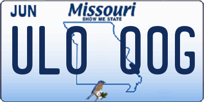 MO license plate UL0Q0G