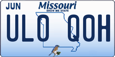 MO license plate UL0Q0H