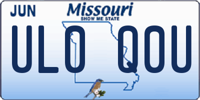 MO license plate UL0Q0U