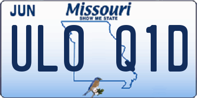 MO license plate UL0Q1D