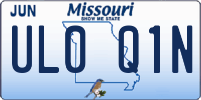 MO license plate UL0Q1N
