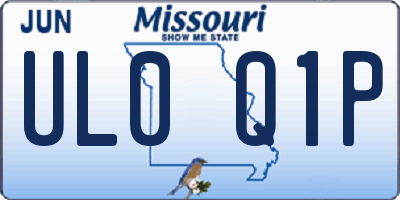 MO license plate UL0Q1P