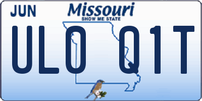 MO license plate UL0Q1T