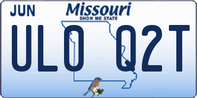 MO license plate UL0Q2T