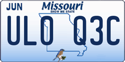 MO license plate UL0Q3C