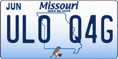 MO license plate UL0Q4G