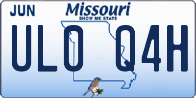 MO license plate UL0Q4H
