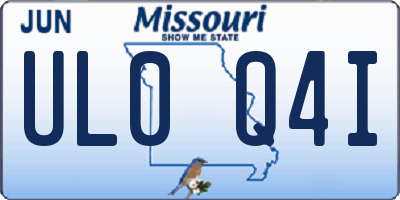 MO license plate UL0Q4I
