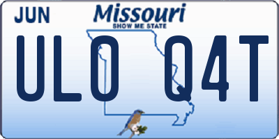 MO license plate UL0Q4T