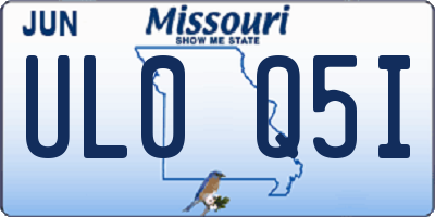 MO license plate UL0Q5I