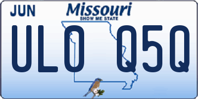 MO license plate UL0Q5Q