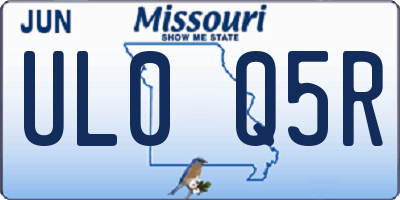 MO license plate UL0Q5R