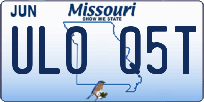 MO license plate UL0Q5T