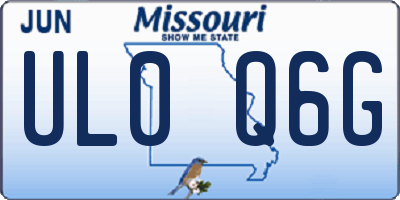 MO license plate UL0Q6G