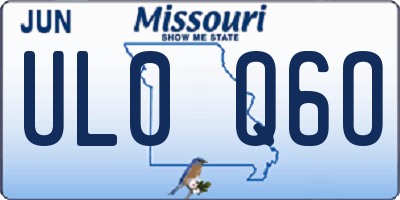 MO license plate UL0Q6O