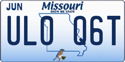 MO license plate UL0Q6T