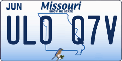 MO license plate UL0Q7V
