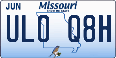 MO license plate UL0Q8H