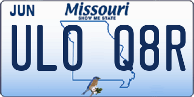 MO license plate UL0Q8R