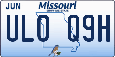 MO license plate UL0Q9H