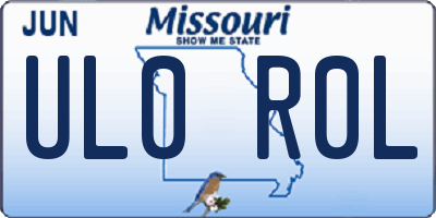 MO license plate UL0R0L