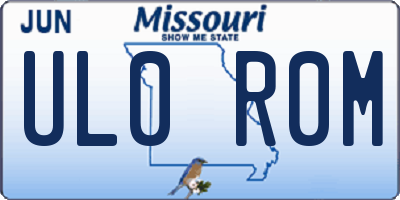MO license plate UL0R0M
