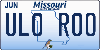 MO license plate UL0R0O