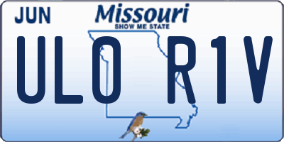 MO license plate UL0R1V