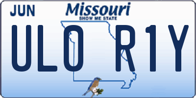 MO license plate UL0R1Y