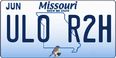 MO license plate UL0R2H