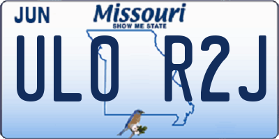 MO license plate UL0R2J