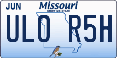 MO license plate UL0R5H