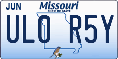 MO license plate UL0R5Y