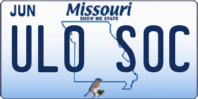MO license plate UL0S0C