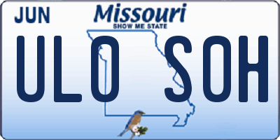 MO license plate UL0S0H