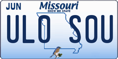 MO license plate UL0S0U