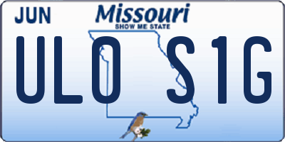 MO license plate UL0S1G
