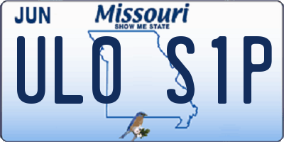 MO license plate UL0S1P
