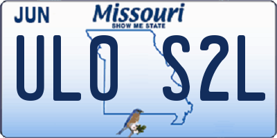 MO license plate UL0S2L