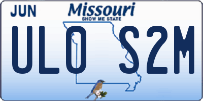 MO license plate UL0S2M