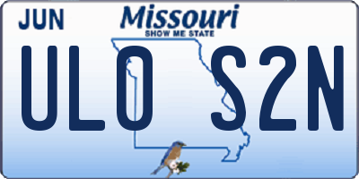 MO license plate UL0S2N