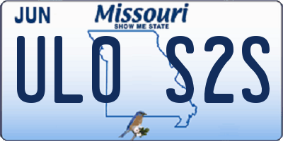 MO license plate UL0S2S