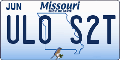 MO license plate UL0S2T