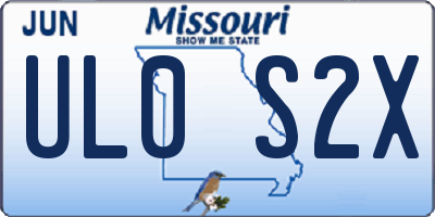 MO license plate UL0S2X