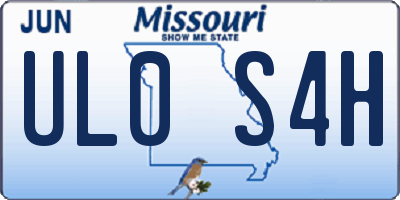 MO license plate UL0S4H