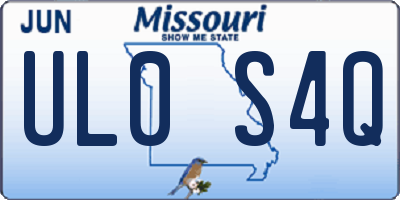 MO license plate UL0S4Q