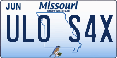 MO license plate UL0S4X