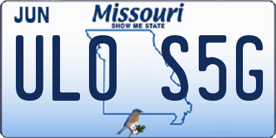 MO license plate UL0S5G